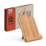 1 x RAW Customer Returns Chef Pomodoro cookbook holder reading stand made of acacia wood book stand made of wood decorative book stand 23.8 x 36.8 cm W x L book holder made of wood book stand also suitable for tablets - RRP €23.69