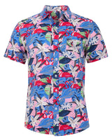 1 x RAW Customer Returns Loveternal Men s Funky Hawaiian Shirt Men Short Sleeve Front Pocket Holiday Summer Aloha Printed Beach Casual Hawaii Shirt Men Floral Pattern XL - RRP €22.27