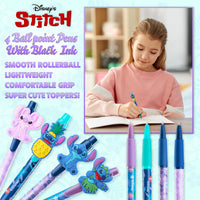 1 x RAW Customer Returns Disney Pens Set - Pack of 4 Stitch Novelty Cute Pens - Lilo and Stitch Gifts - RRP €14.99