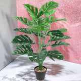 1 x RAW Customer Returns AIVORIUY Artificial Plant in Pot Artificial Plants Decorative Plant Green Plant Monstera Silk Flowers Green Splitphilo Plant Silk Plant Houseplant Artificial Flower Decoration Office Plant Plastic Areca Palm - RRP €24.88