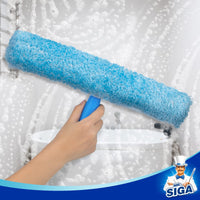 1 x RAW Customer Returns MR.SIGA 35 cm Window Cleaning Combo - Glass Squeegee and Microfiber Window Washer - RRP €18.43