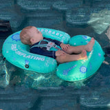 1 x RAW Customer Returns HECCEI Baby Swimming Ring with Sunroof, Mambobaby Autom Inflatable Baby Swimming Aid Add Tail Swim Float Can Lie Down, Baby Swimming Ring for Children from 3-24 Months - RRP €68.42