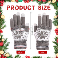 2 x Brand New GLAITC Winter Gloves Touchscreen Gloves 2 Pairs Wool Knitted Thermal Warm Gloves Anti Slip Warm Winter Gloves for Outdoor Driving Sports Hiking Skiing - RRP €72.0