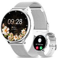 1 x RAW Customer Returns fitonyo Smartwatch Women s with Telephone Function, 1.32 AMOLED Time Always in the Display, Invisible Button Women s Watch with Call Function, Menstrual Cycle Heart Rate Monitor, Watch for Android iOS Elegant Silver - RRP €53.99