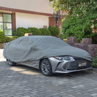 1 x RAW Customer Returns Leader Accessories 4-layer breathable full garage car cover, lightweight full garage car cover for indoor use notchback-508x160x127cm, light grey  - RRP €17.64