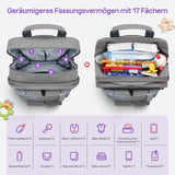 2 x RAW Customer Returns Nuliie Diaper Bag Backpack, Changing Mat, Pacifier Holder and Stroller Strap, Multifunctional Large Baby Bag for Mom and Dad Traveling, Newborn Essentials Grey  - RRP €67.54