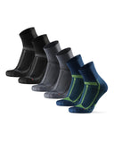 1 x RAW Customer Returns DANISH ENDURANCE Running Socks for Long Distances 3 Pairs Multicolored 1 x Black Grey, 1 x Grey Black, 1 x Blue Yellow , EU 43-47  - RRP €27.25