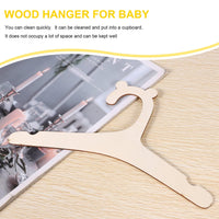 1 x RAW Customer Returns Oewnvmd 30 pieces wooden hangers for baby clothes hangers for baby clothes hangers frame room nursery decoration for children - RRP €25.09