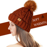 11 x Brand New REDESS Women s Winter Pompom Hat with Warm Fleece Lining, Thick Thick Snow Knit Ski Hat - RRP €219.89