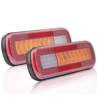 1 x RAW Customer Returns D-TECH 2 pcs 9-30V E-Mark approval LED trailer tail light brake light reversing fog light dynamic indicator light Ip67 waterproof for truck lorry camper van tractor tail light - RRP €96.8