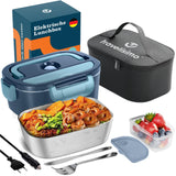 1 x RAW Customer Returns TRAVELISIMO Electric Lunch Box 80W Food Box Warm Lunch, 1.5L Heat Box for Food 3-in-1 Electric Lunch Box 12V 24V 220V, Heat Container to Take Away for Work Car Truck Electric Lunch Box - RRP €34.42