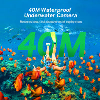 1 x RAW Customer Returns Surfola Action Cam 4K, Underwater Camera 40M Waterproof 20MP EIS Image Stabilization 170 Wide Angle Helmet Camera WiFi Action Cameras with External Microphone 2 Batteries and Accessory Kit 2.4G Remote Control - RRP €59.99