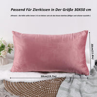 1 x Brand New CALIYO cushion cover 30x50, plain velvet cushion cover, cushion covers for decorative pillows, sofa cushions, couch cushions, many colors 30x50 cm, pink . - RRP €12.1