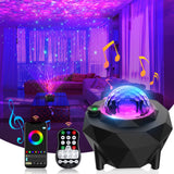 3 x RAW Customer Returns LED star projector light, disco balls ocean waves starry sky party light with Bluetooth speaker, app control 8 color changing lamp with timer for children and adults, decorative bedroom - RRP €75.6