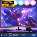 2 x RAW Customer Returns XGaming Curved Gaming Monitor 27 inch 165Hz, QHD 2560 1440, Curved PC Monitor1500R, FreeSync, HDR, IPS panel, 5ms response time, eye protection, VESA, DisplayPort, HDMI, black - RRP €465.72