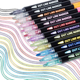 1 x RAW Customer Returns Glitter pens outline pens, little things for advent calendar children, teenage girl gifts 4-13 years, metallic magic pen filling idea, crafts, Christmas gifts - RRP €12.1