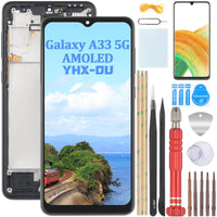 1 x RAW Customer Returns YHX-OU 6.4 Black Frame AMOLED Display for Samsung Galaxy A33 5G SM-A336B SM-A336M SM-A3360 LCD Display Touch Screen Replacement Screen Support Fingerprint with Tools 1 piece protective film - RRP €55.2