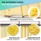 1 x RAW Customer Returns Manual pasta machine with dryer - Multi-Pasta stainless steel Italian flat dough machine 7 levels adjustable, sharp knife clamp - Fresh homemade pasta, spaghetti, lasagne - RRP €47.57