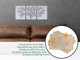 1 x RAW Customer Returns CONTRAXT Pictures of the Tree of Life, Wall Decoration. Carved wooden headboards with Mandala relief, for living room M  - RRP €29.65