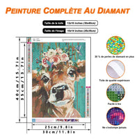 13 x Brand New Cow diamond embroidery kit for adults and kids, Animal diamond painting Cow full kit, Cow diamond painting kit full kit, suitable for home wall decor 30x40cm - RRP €249.6