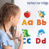 1 x RAW Customer Returns 78 Magnetic Alphabet, 26 Uppercase Letters, 26 Lowercase Letters and 26 Object Patterns, Adorable Animal Alphabet ABC Fridge Magnets Educational Toys for Toddlers Age 3 4 5 Years - RRP €15.99