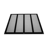 1 x RAW Customer Returns Vent Systems 400x400mm Black Ventilation Grille with Insect Screen. HVAC, Heating, Cooling and Ventilation applications. Indoor and outdoor vent cover. - RRP €30.1