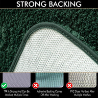 1 x RAW Customer Returns MIULEE Bath Mat Soft Bath Rug Non-Slip Bath Mat Doormat Bathroom Mat Bed Rug Fluffy Carpet Bathroom Carpet Shower Mat for Bath Living Room Bedroom 50x80 cm Deep Green - RRP €22.99