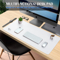 1 x RAW Customer Returns K KNODEL Desk Pad, Office Desk Mat, PU Leather Desk Pad, Laptop Desk Mat 35 x 60cm, White  - RRP €14.75