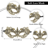 33 x Brand New Takmor Venetian Mask Women, Lace Catwoman Mask Masquerade Ball Mask Ladies Eye Mask Halloween for Carnival Valentine s Day Costume Party Nightclub Face Mask - RRP €276.87