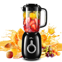 1 x RAW Customer Returns Bear Countertop Blender, 500W Professional Smoothie Blender with 1200ML Blender Cup for Shakes and Smoothies, 3-Speed for Crushing Ice, Puree and Frozen Fruit with Autonomous Clean - RRP €33.43