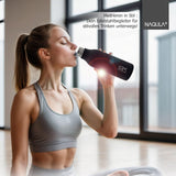 1 x RAW Customer Returns NAQULA stainless steel drinking bottle grey stone grey 550ml, leak-proof water bottle suitable for carbonated drinks , BPA-free, with a modern, minimalist design for indoor and outdoor use. - RRP €14.99