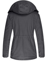 1 x RAW Customer Returns Wantdo Warm Winter Coat Windproof Jacket Medium Long Parka with Detachable Hood Slim Fit Cotton Jacket Outdoor Women Gray XL - RRP €102.99