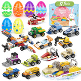 6 x RAW Customer Returns 12 Pieces Surprise Easter Eggs with Car Blocks Easter Eggs with Toy Easter Eggs Kids Plastic Easter Eggs for Easter Decoration Easter Eggs to Fill - RRP €106.2