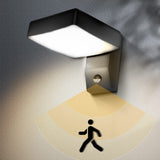 1 x RAW Customer Returns Tisey Modern Outdoor Wall Lights with Motion Sensor, 20W Square Lampshade, 2200lm, IP54 Waterproof, 3000K, Outside Lamp for Garden, Porch, Front Door Energy Class F  - RRP €38.9