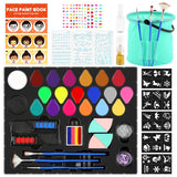 1 x RAW Customer Returns Dreamon Kids Face Paint, 15 Colors Makeup for Girls with 6 Stickers 3 Templates 1 Folding Makeup Bucket Carnival Halloween Christmas Girl Gifts - RRP €14.38