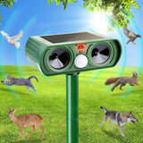 1 x RAW Customer Returns Ultrasonic cat repeller, solar animal repeller marten repeller, cat repeller for garden, waterproof cat repellent with motion sensor and flashing light, for cats, dogs and bird pests - RRP €22.18