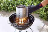 1 x RAW Customer Returns Weber Compact Rapidfire Barbecue chimney lighter, 15 cm Aluminum BBQ Fire Starter with Two Safety Handles Steel BBQ Charcoal Burner Weber Grill Accessories - Small 7447 Energy Class A  - RRP €21.82