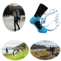 1 x RAW Customer Returns Kadem Unisex Women Men Adults Children Waterproof Breathable Outdoor Lifestyle Socks Running Cycling Hiking Water Sports Winter Sports Outdoor Sports turquoise L 43-46 - RRP €27.5