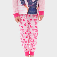 1 x RAW Customer Returns Barbie pajamas for girls Children s pajama set with scrunchie Pajamas for girls Pink 128 - RRP €24.99