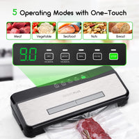 1 x RAW Customer Returns INKBIRD Professional Vacuum Sealer, Dry and Wet Modes Vacuum Sealer for Food Preservation, Fully Automatic Manual, with Vacuum Bags and Vacuum Hose INK-VS03  - RRP €89.99