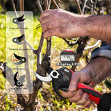 1 x RAW Customer Returns Laecabv 40 mm professional battery-operated pruning shears, 4000 mAh 4000 mAh lithium batteries, electric pruning shears, pruning shears, battery with brushless motor LA40S  - RRP €24.0