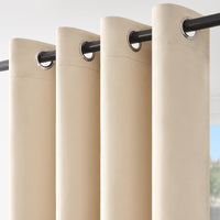 1 x RAW Customer Returns Topfinel Curtains Opaque Curtains with Eyelets Blackout Curtains Short Curtain Beige Set of 2 140 x 160 cm Decoration Living Room Children s Room - RRP €27.22