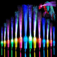 1 x RAW Customer Returns Pack of 12 fiber optic light sticks, light sticks party supplies, colorful glow sticks, LED light sticks glow in the dark stick party supplies, fiberglass light sticks for children, Christmas, parties, concerts, - RRP €14.75