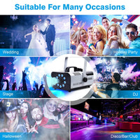 1 x RAW Customer Returns Fog Machine, ZonQoonz 1200W 9 RGB 3 in 1 LED Light Smoke Machine with Wireless Remote Control Portable for Home, Party, Wedding, DJ Show, Bar, Club, Stage Performances, Christmas, Halloween - RRP €91.46