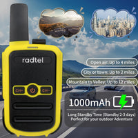 1 x RAW Customer Returns Radtel RT12 Rechargeable Walkie Talkies for Adults Long Range Handheld License Free PMR 446 Radio 16CH Handsfree VOX for Camping Hiking Yellow  - RRP €29.99