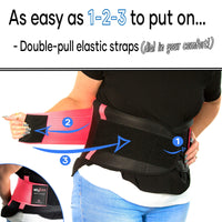 1 x RAW Customer Returns MEDiBrace back support belt back bandage, lumbar support for lower back with adjustable back strap and support struts for back pain relief - RRP €34.95