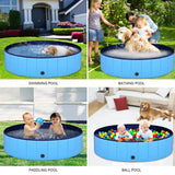 1 x RAW Customer Returns EONPOW Foldable Dog Pool 120x30cm - Large PVC Paddling Pool for Dogs, Non-Slip Swimming Pool, Foldable Dog Paddling Pool - RRP €34.99