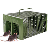 1 x RAW Customer Returns RatzFatz Live Trap Mouse Trap Green, 2X Entrances Premium Rat Trap, Professional, Garden Home, Dormouse, All Small Animals Sensitivity Adjustable, Reusable Trap, Model Quickcatch 2.0 - RRP €31.25