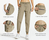 1 x RAW Customer Returns Libin Women s Trekking Pants Lightweight Quick Dry Cargo Jogger Sports Hiking Safari Casual Waterproof Outdoor Trousers, Khaki S - RRP €36.98