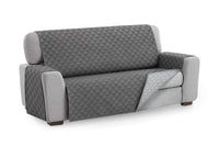 1 x RAW Customer Returns Textilhome - Malu Sofa Cover, 4 Seater, Reversible Quilted Sofa Protector. Color Gray C 3 - RRP €34.96